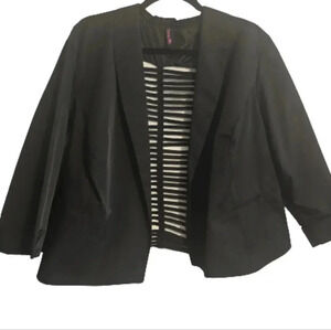 Tattoo Me Black Satin-like Ladder back Jacket
